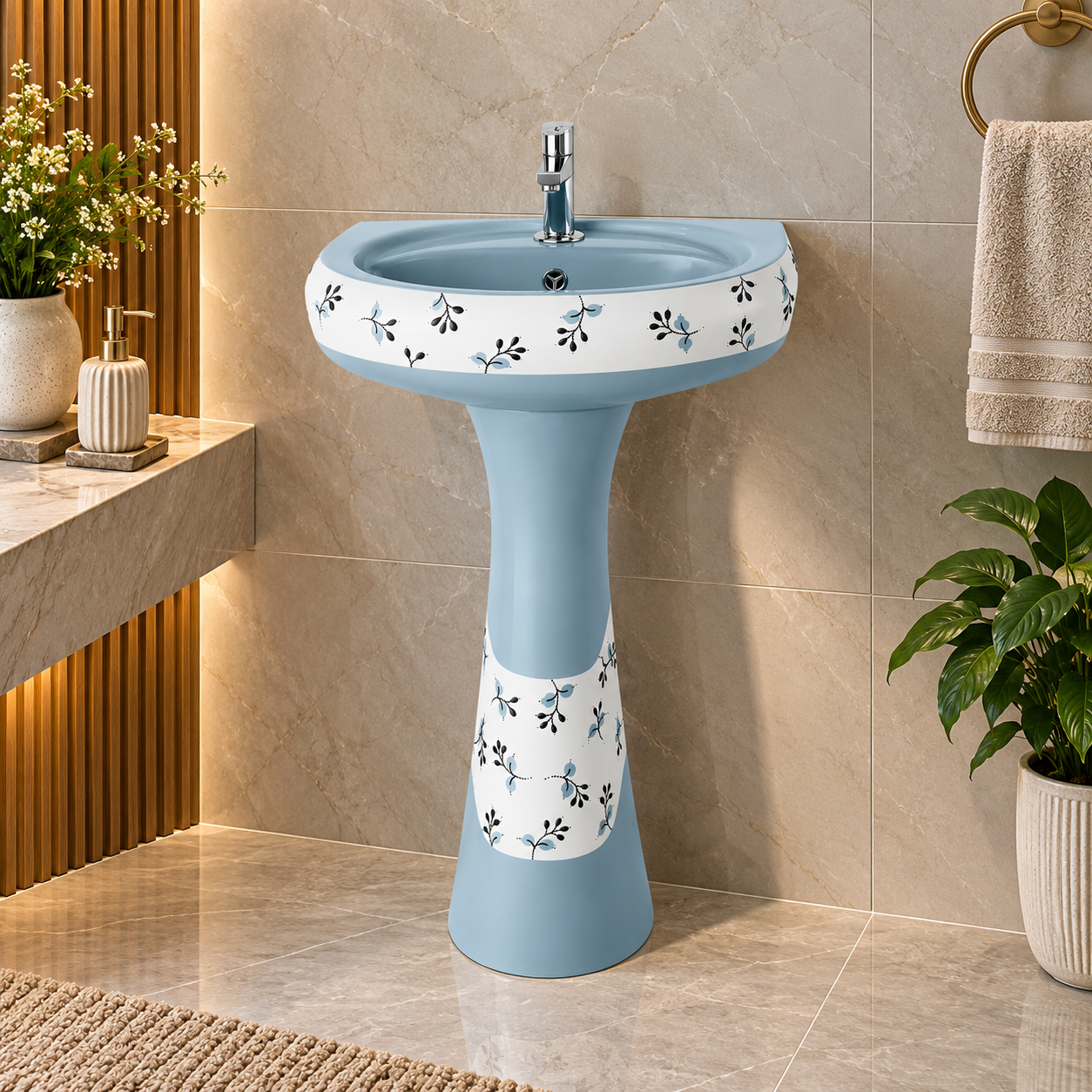 Sonet RP-1074, washbasin with pedestal